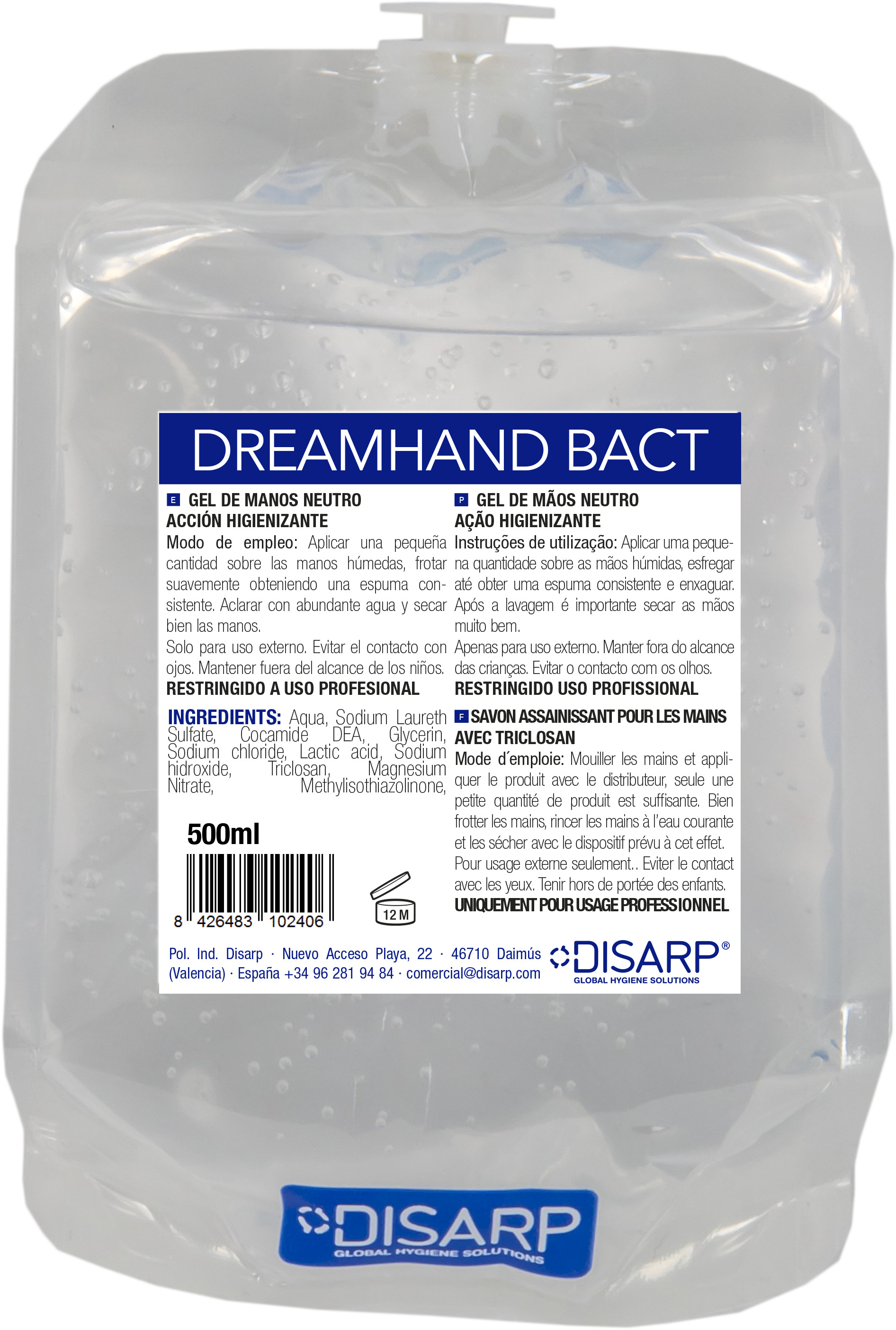 DREAMHAND BACT ECO-Z CARGAS 12X500CC