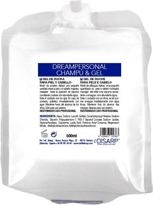 DREAMPERSONAL CHAMPU Y GEL ECO-Z CARGAS 12X500CC