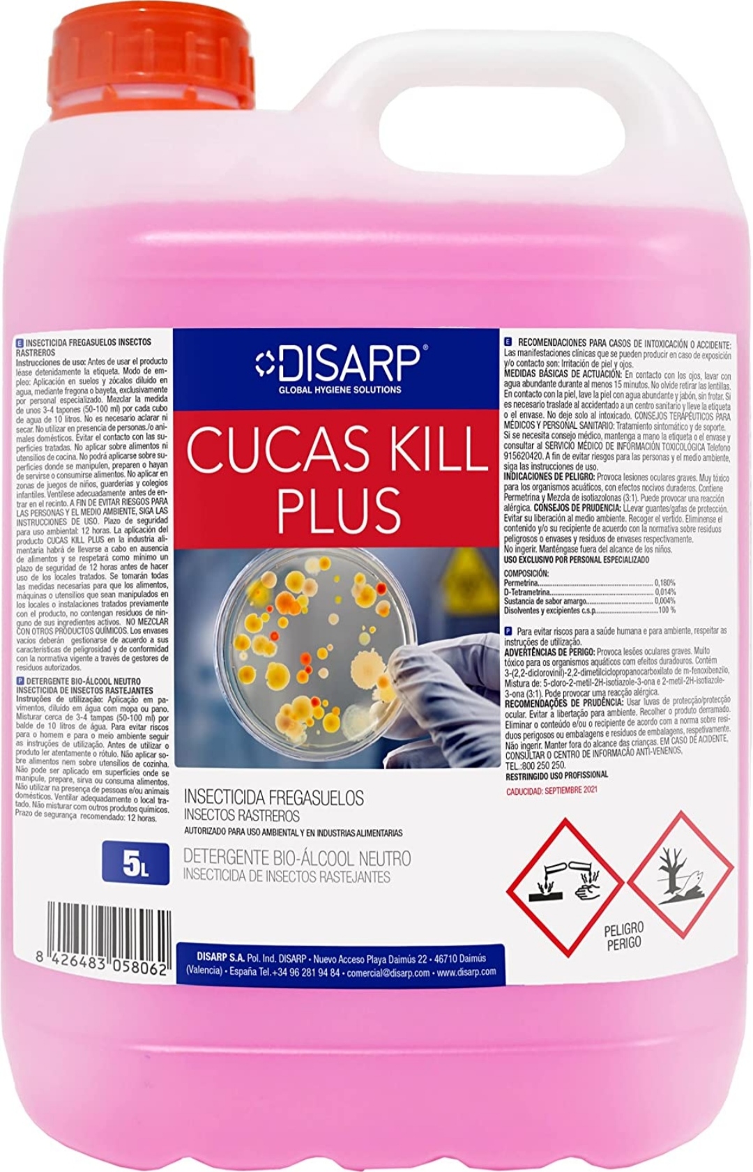 CUCAS KILL PLUS 5L FREGASUELOS INSECTICIDA PERFUM.