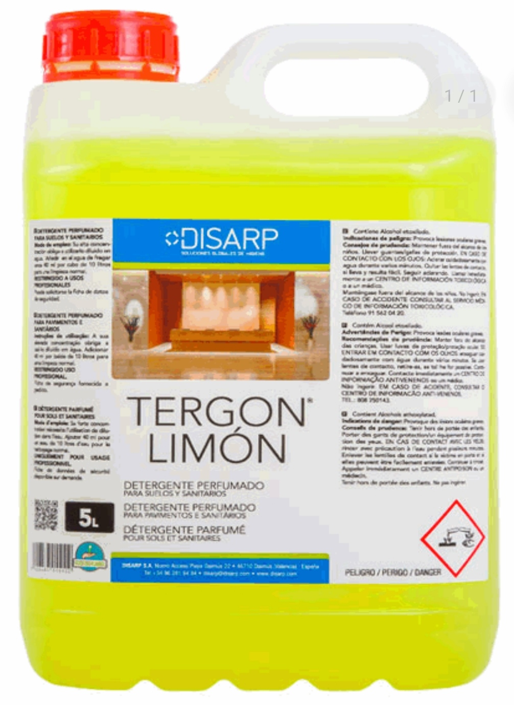TERGON LIMON 5 L DETERG.PERFUMADO SUELO-SANITARIOS