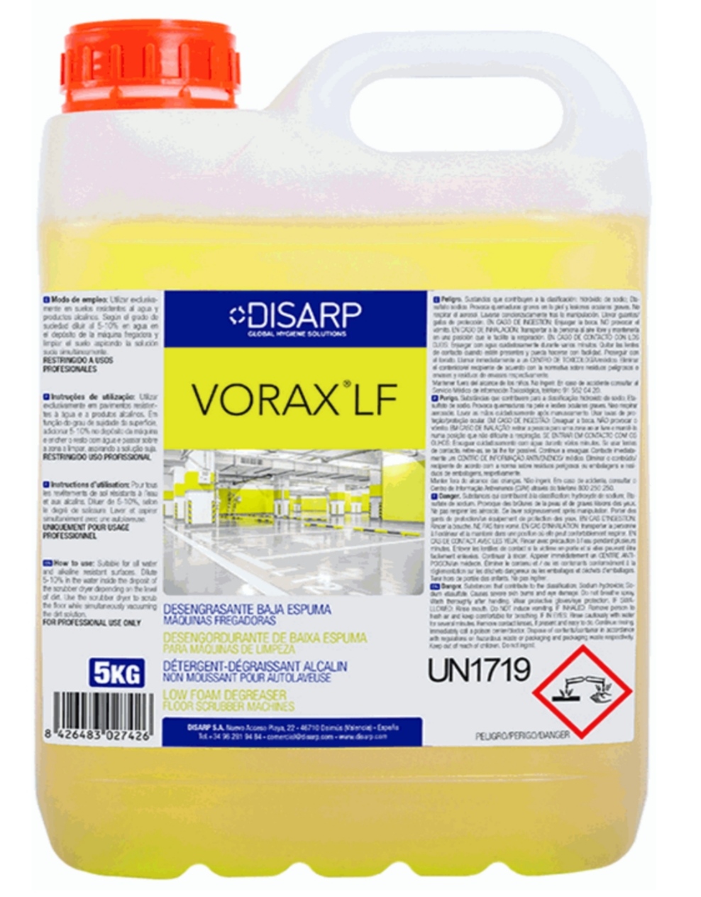 VORAX LF 5KG DESENGR.BAJA ESPUMA MAQ.FREGADORAS