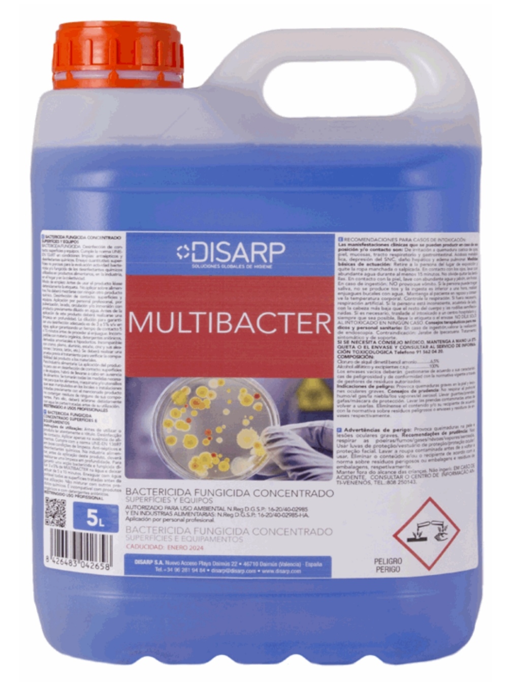 MULTIBACTER 5L DESINFECTANTE SUPERFICIES-EQUIPOS