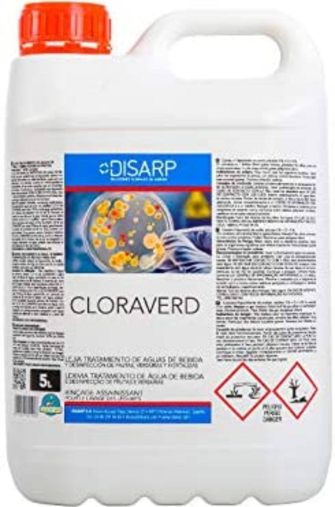 CLORAVERD 5KG  LEJIA USO ALIM.TTO.AGUA FRUTA-VERDU