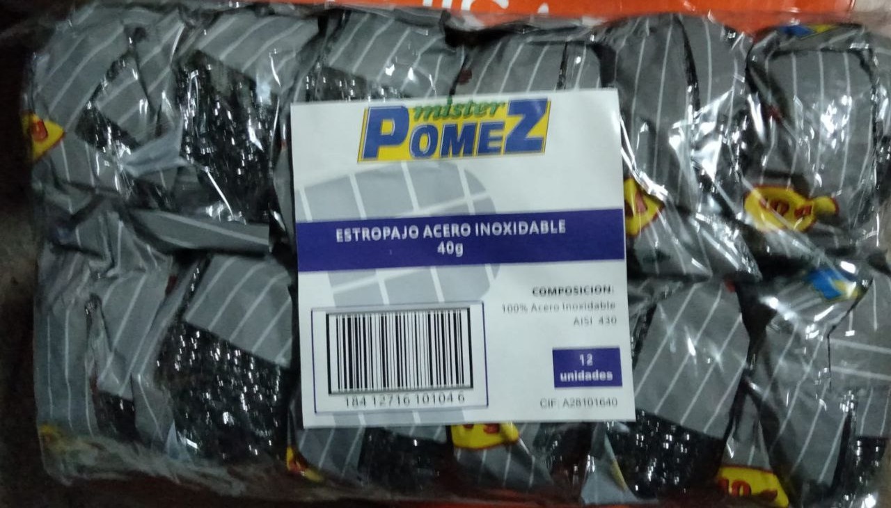 ESTROPAJO ACERO INOX 12UN 40GR