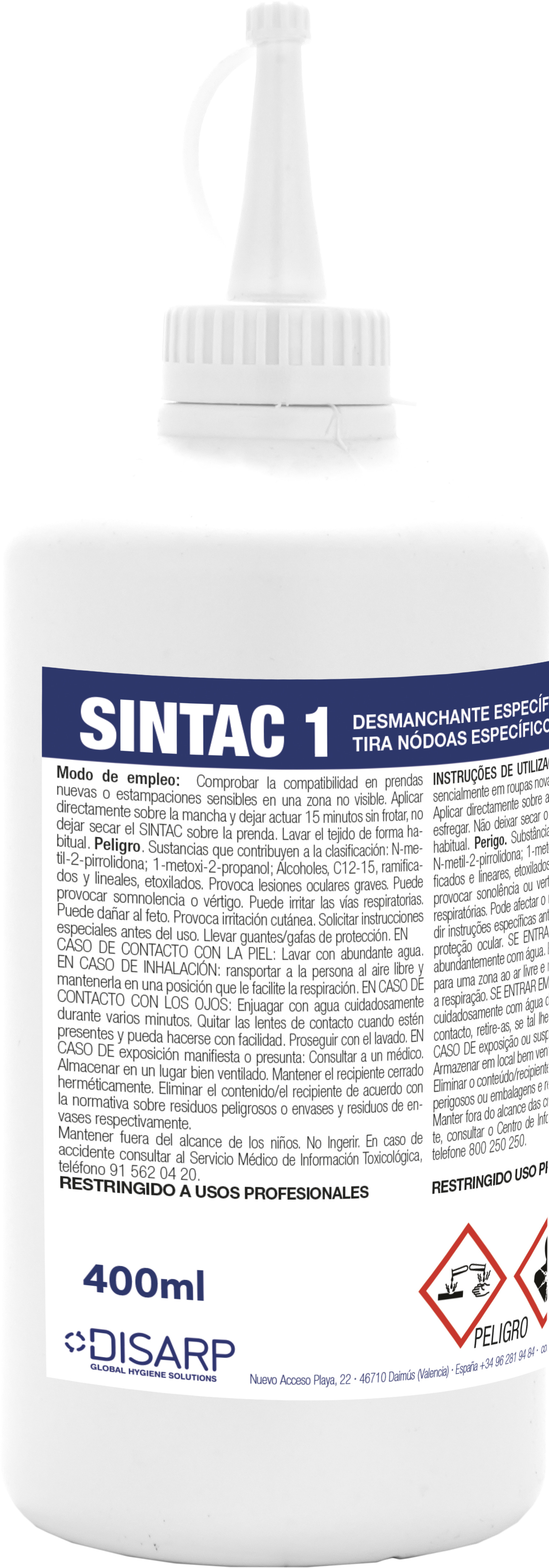 SINTAC-1 (TINTAS QUITAMANCHAS) BOTELLA 400CC