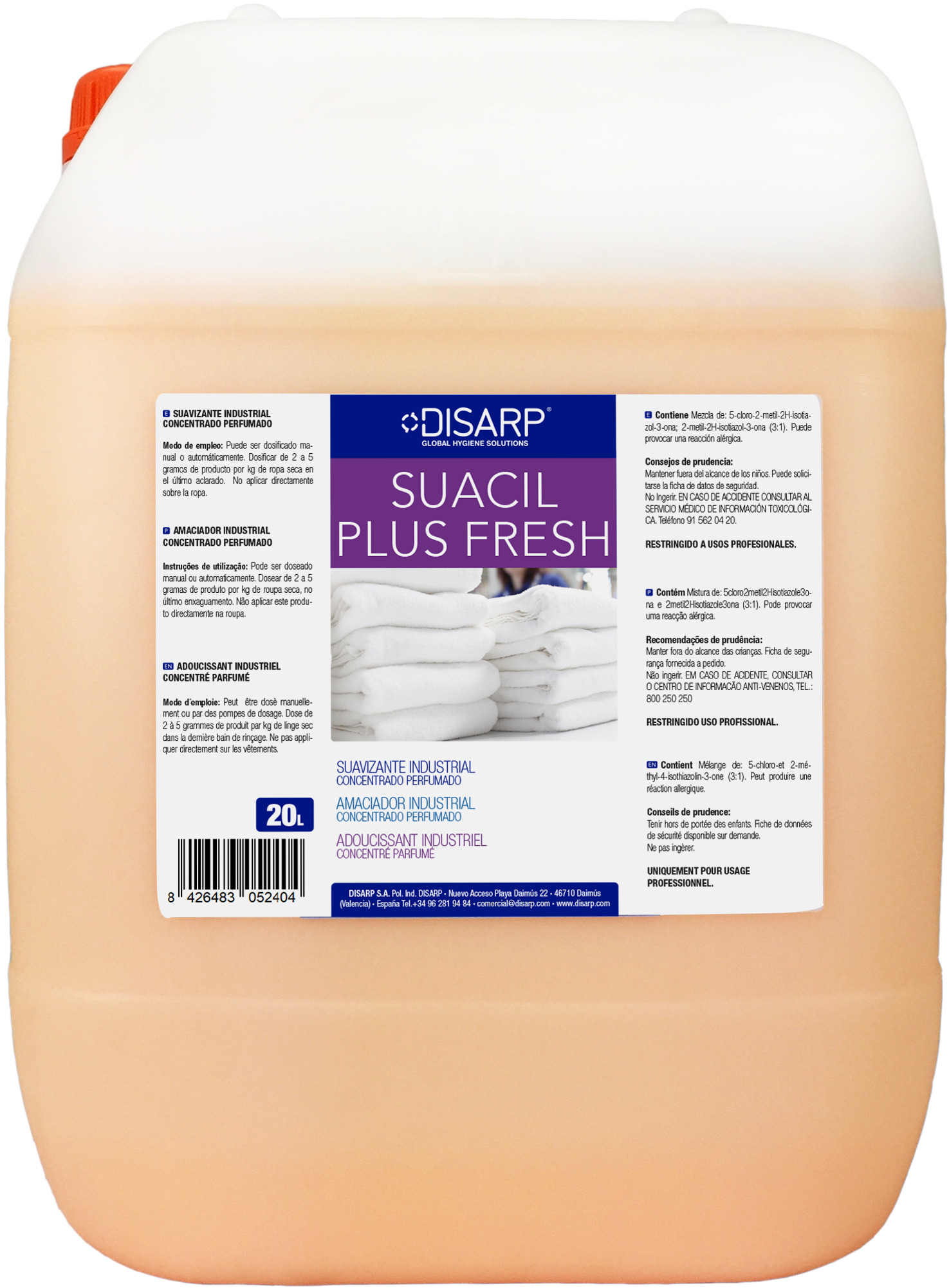 SUACIL PLUS FRESH 20L SUAVIZ.IND.CONC.PERF.NARANJA