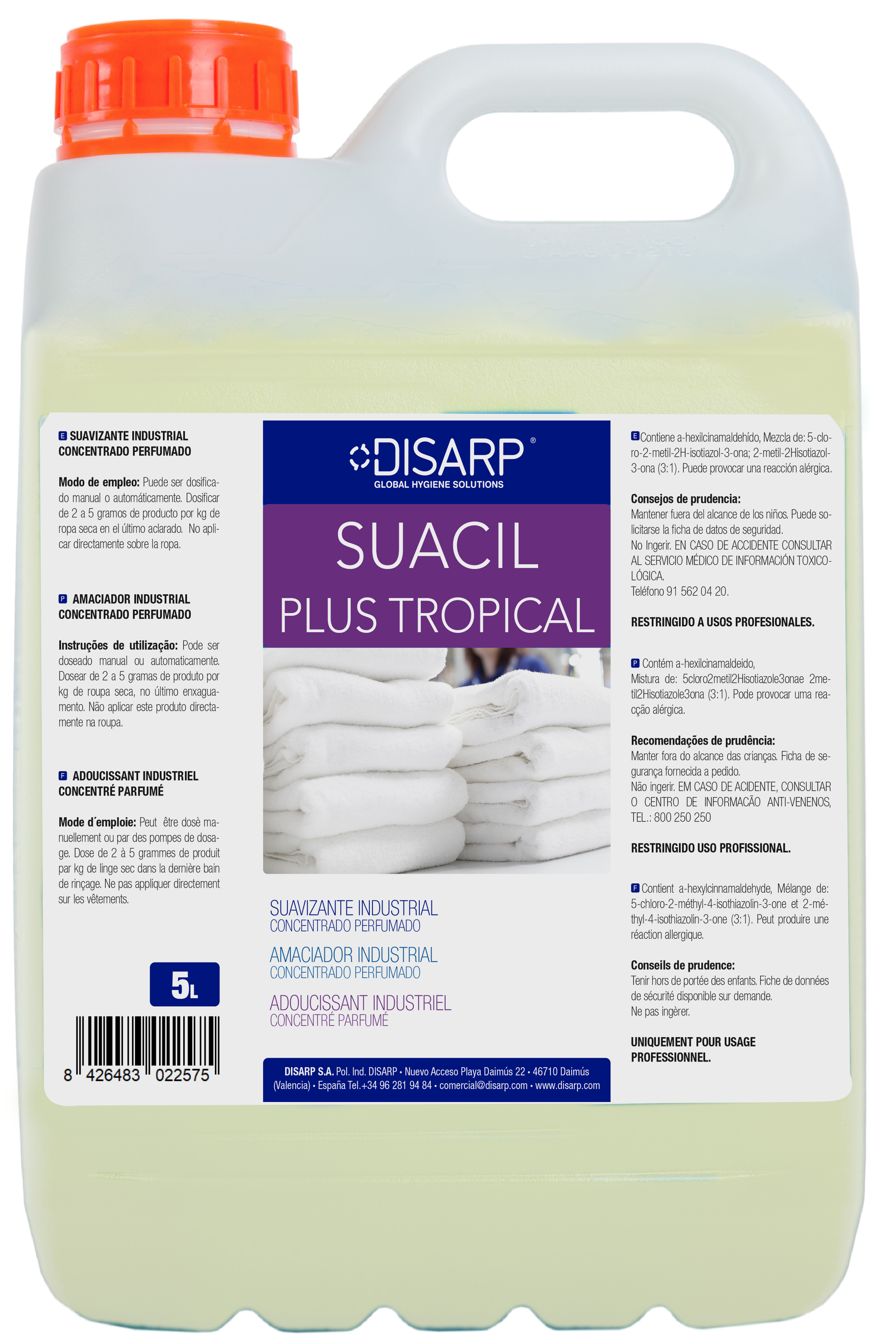 SUACIL PLUS TROPICAL 5L SUAVIZ.INDUST.CONCENT.PERF