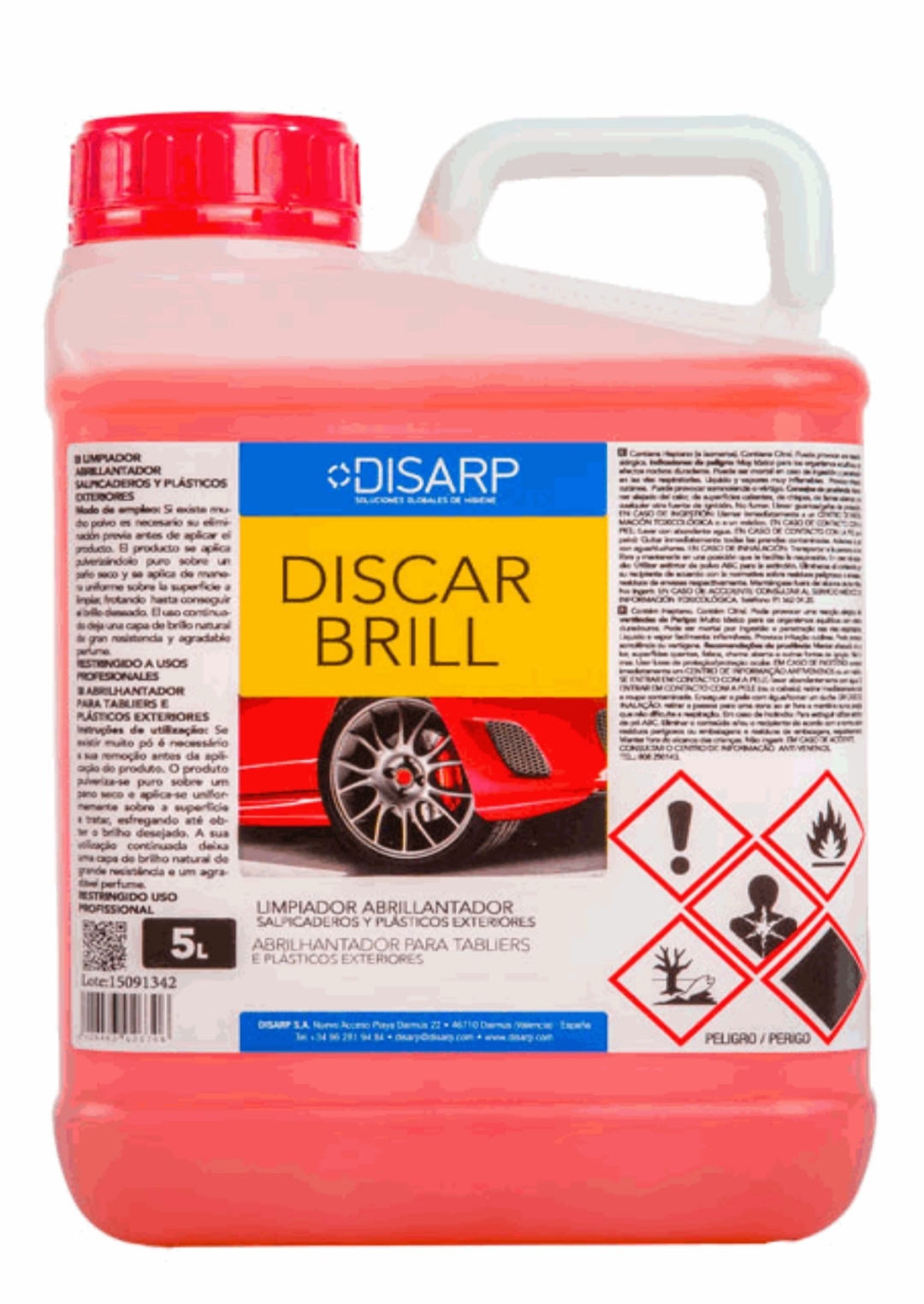 DISCAR BRILL 5L ABRILLANTAD.CUERO-PLASTICO-MADERA