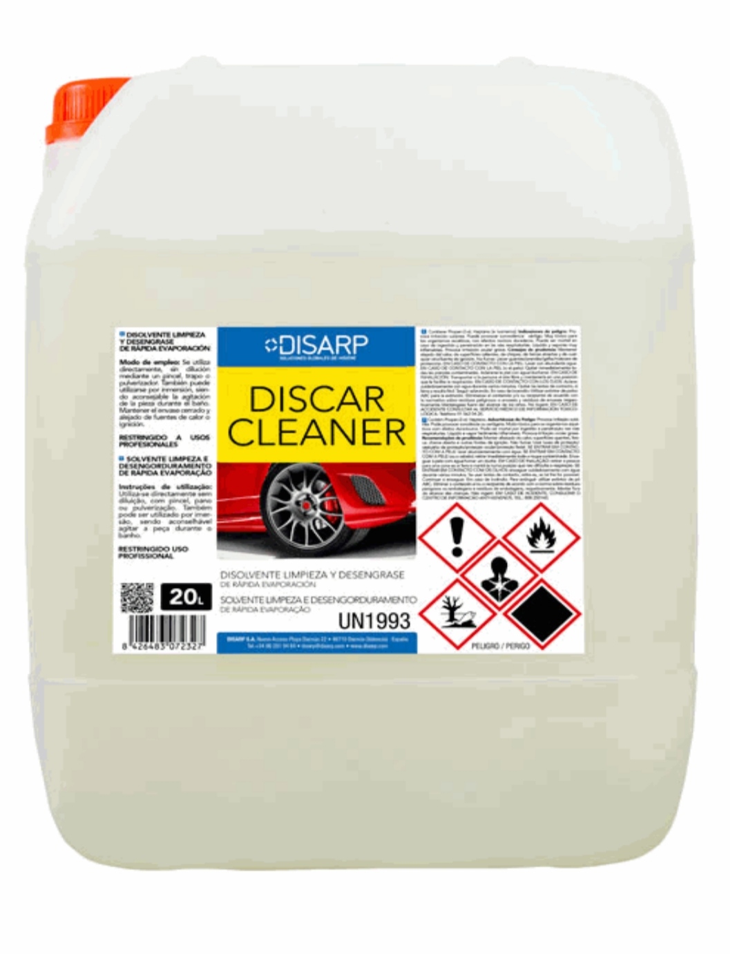 DISCAR CLEANER 20L DISOLVENTE RAPIDA EVAPORACION