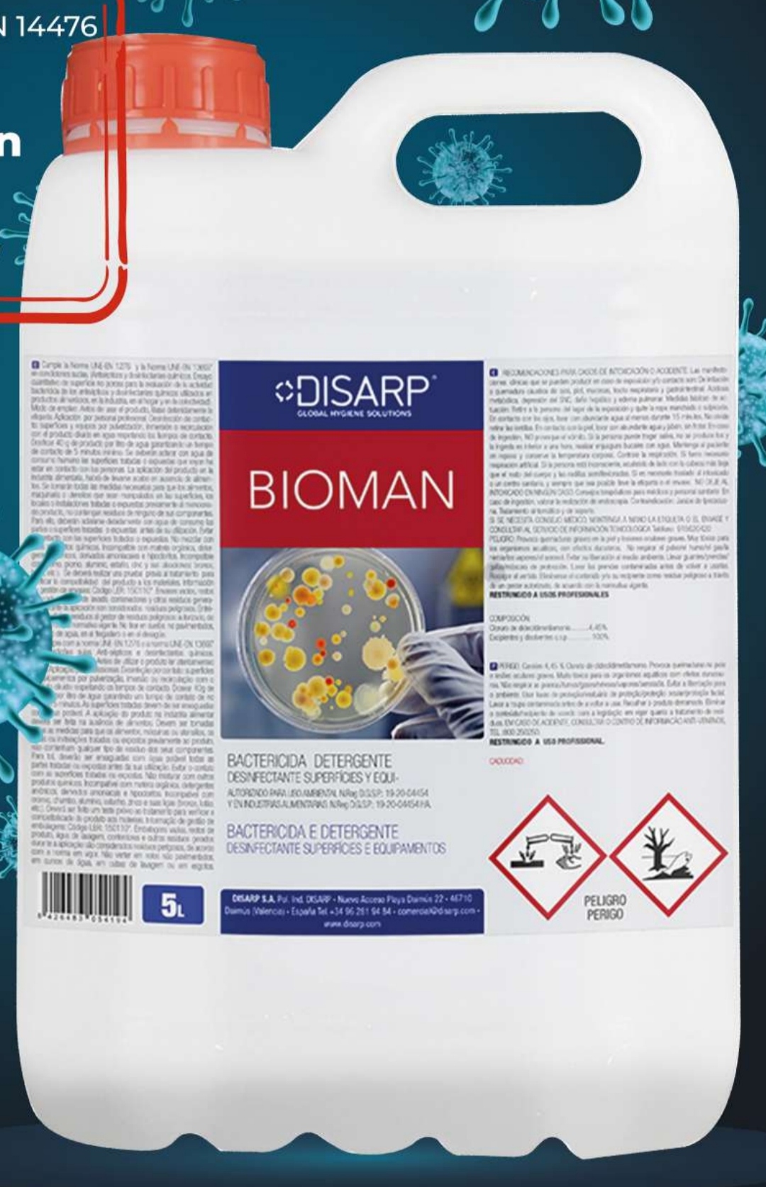 BIOMAN 5L DESINFECTANTE SUPERFICIES Y EQUIPOS