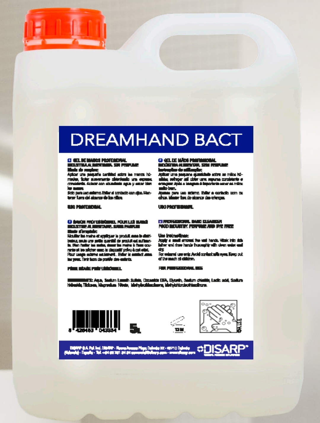 DREAMHAND BACT 5L GEL NEUTRO S/PERFUME MANOS